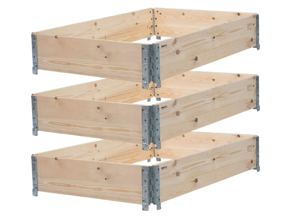 Hochbeet Rahmen faltbar - 80x120x20 (3er Set)