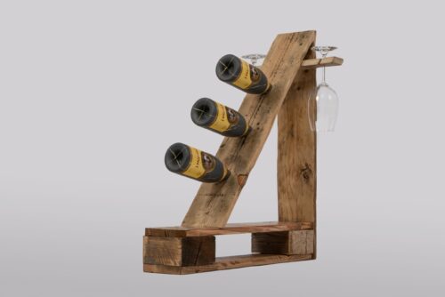 PALvino Weinregal aus Paletten im Vintage Look