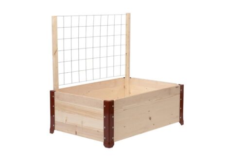 Rankgitter inkl. Holzpfosten für Hochbeet Rahmen