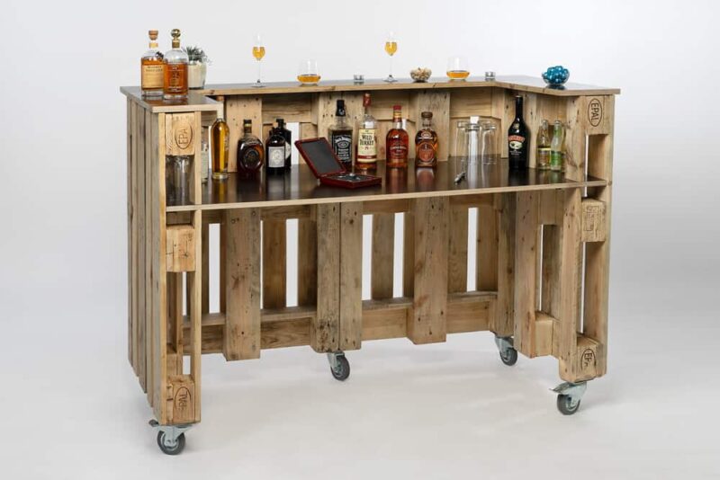 Palettenmöbel PALibar mobil - mobile Bar aus Paletten