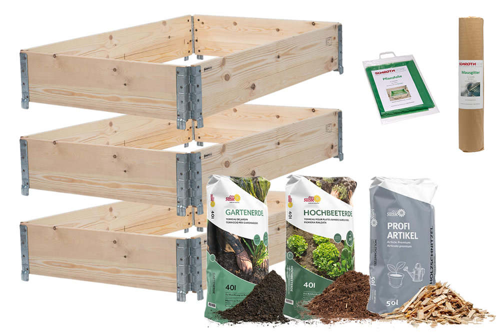 Hochbeet Set inkl. Erde für den Garten